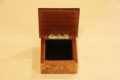 Velvet lining - Inlaid wood box with mahogany and olive ash