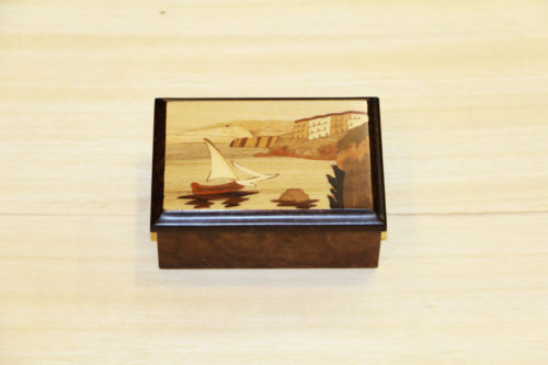 Italian inlaid wood box