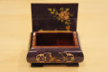Velvet lining and brass hinge - Italian inlaid music box adorned with musical instruments