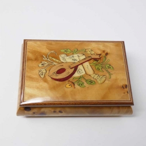 Inlaided jewelry box with mandolin