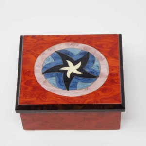 Inlaided jewelry box in modern art