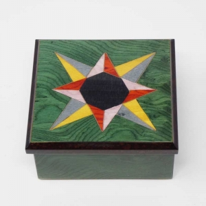 Inlaided jewelry box in modern art