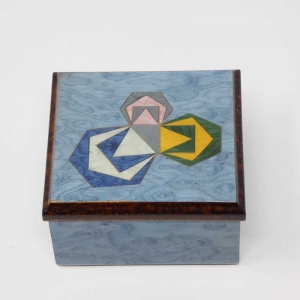 Inlaided jewelry box in modern art