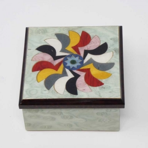 Inlaided jewelry box in modern art