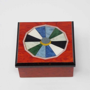 Inlaided jewelry box in modern art