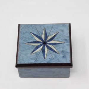 Inlaided jewelry box in modern art