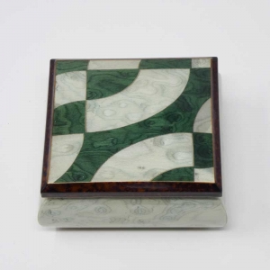 Inlaided jewelry box in modern art