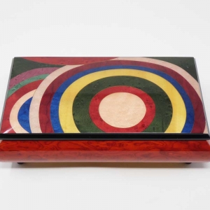 Inlaided jewelry box in modern art