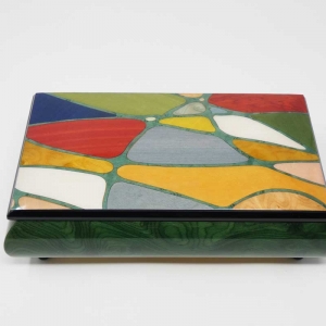 Inlaided jewelry box in modern art