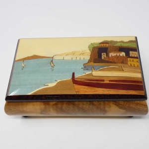 Inlaided music box with Marina Grande in Sorrento
