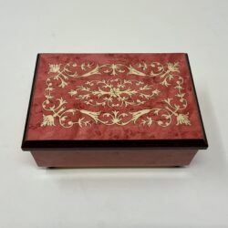 Portagioie musicale intarsiato con ornato classico Sorrentino